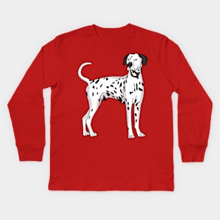 Dalmatian dog cartoon Kids Long Sleeve T-Shirt